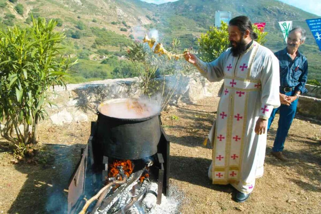 The Festival of Saints Constantine and Helen in Komiaki, Naxos - Gastronomy Tours panigyri agiou konstantinou komiaki naxou 2 1 - Gastronomy Tours